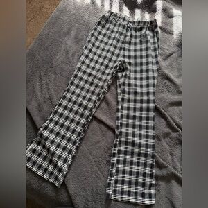 SHEIN Curve Monochrome Checkered Trousers